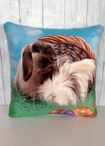 Poduszka wielkanocna z królikami