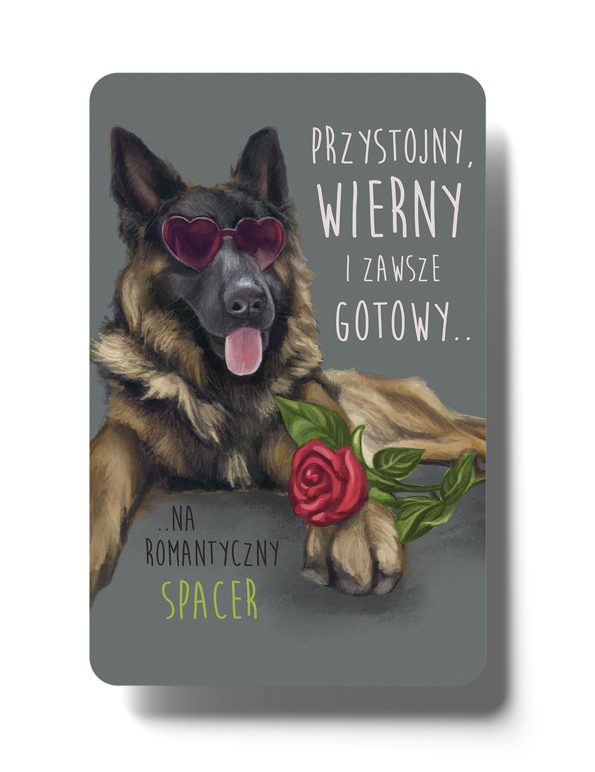 Magnes dekoracyjny z owczarkiem niemieckim
