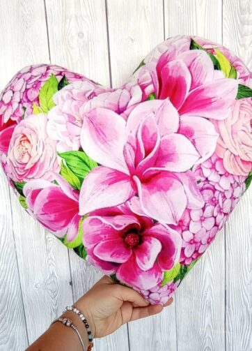 Poduszka - Kwiatowe serce