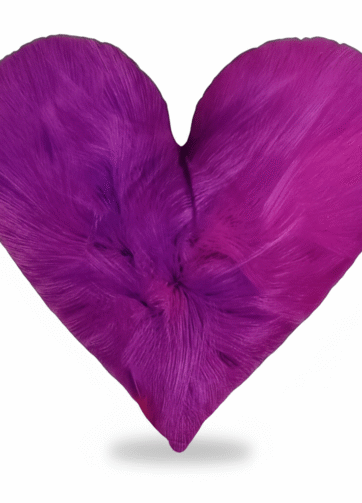 Poduszka - Serce w fiolecie